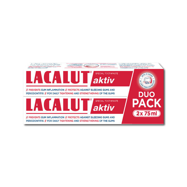 Lacalut zubna pasta aktiv Duo pack, 2x75ml
